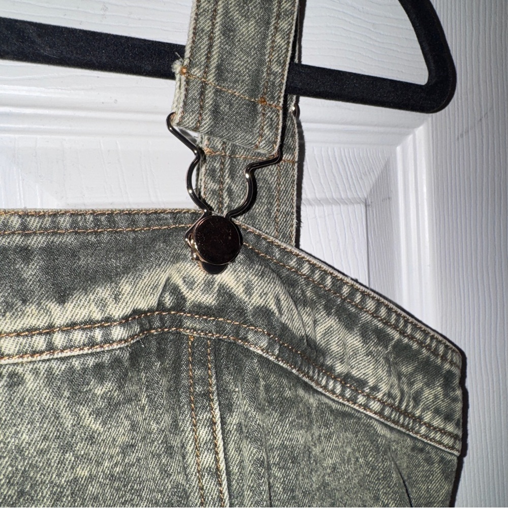 NanaMacs Washed Green Overall Dress NWT - Picture 5 of 12